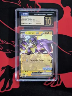 POKEMON CGC PRISTINE 10 TOXTRICITY EX #215 ILLUSTRATION CONTEST WINNER 2024 - Image 1