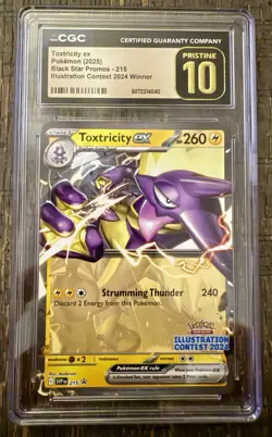 Pokemon TCG Toxtricity Ex SVP 215 Illustration Contest Winner CGC PRISTINE 10 - Image 1
