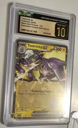 POKEMON CGC PRISTINE 10 TOXTRICITY EX #215 ILLUSTRATION CONTEST WINNER 2024 - Image 4