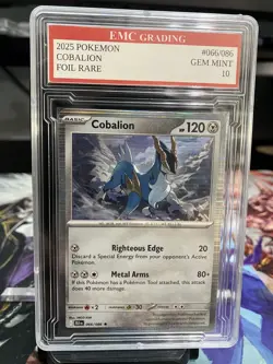 COBALION HOLO FOIL 2025 Pokemon RARE #066/086 Card GRADED 10 MINT - Image 1