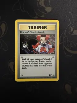 Pokemon 2000 Rockets Sneak Attack Trainer Holo Card 16/82 - Image 1