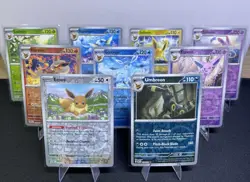 Complete 9 Card Eveelution Set / Lot - Reverse Holo - SV: Prismatic Evolutions - Image 1