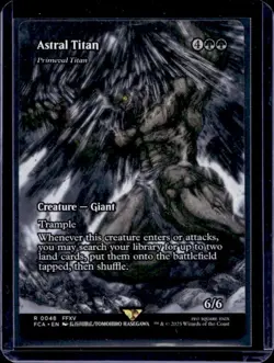 2025 Magic MTG Final Fantasy Primeval Titan Through Ages Foil Shiny Rare #48 - Image 1