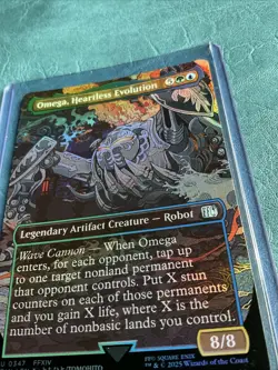 Omega, Heartless Evolution (Borderless) Final Fantasy Foil NM Condition MTG - Image 2