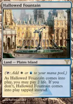 1x Hallowed Fountain Heavy Play MTG Magic - Kid Icarus - - Image 1