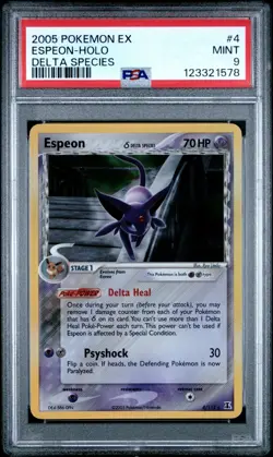 2005 #4 Espeon-Holo PSA 9 EX Delta Species Pokemon - Image 1