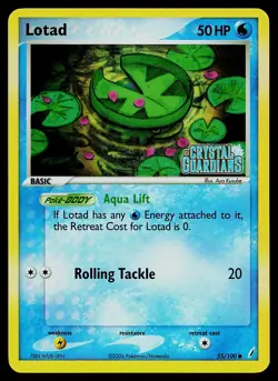 Pokemon Card - Lotad Crystal Guardians 55/100 Common Reverse Holo Stamped - Image 1