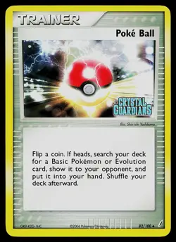 Pokemon Card - Poke Ball Crystal Guardians 82/100 Reverse Holo Stamped - Image 1