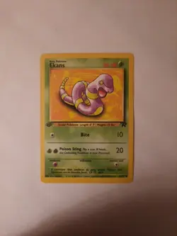 Pokemon Card Team Rocket 1st Edition Regular Finish Ekans 56/82 Vintage - Image 3