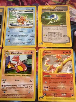 VTG Lot Of 6 WOTC Pokemon Base Set Team Rocket 1st Edition Pikachu Magikarp - Image 3