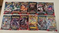 Pokemon Scarlet & Violet Era Sealed Booster Pack Lot of 12 - Prismatic, Paldean - Image 1