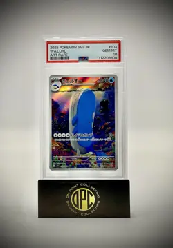 2025 Pokemon Scarlet & Violet Battle Partners Japanese Art Rare Wailord PSA 10 - Image 1