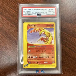 Pokemon Japanese Promo Trainer Mag 2002 013/T Moltres Vol 18 PSA 10 - Image 1