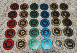 Official Pokemon TCG 151 Mini Tin Coins Lot x30 Assorted Energy Symbols - Image 1