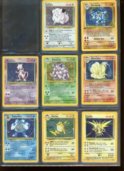 Lot of Aprox 500 Vintage Pokemon Cards Jungle Base Set Nidoking Mewtwo in Binder - Image 1