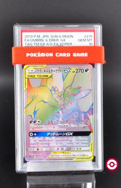 PSA 10 Umbreon & Darkrai GX 215/173 HR sm12a Tag Team Japanese Pokemon Card - Image 1