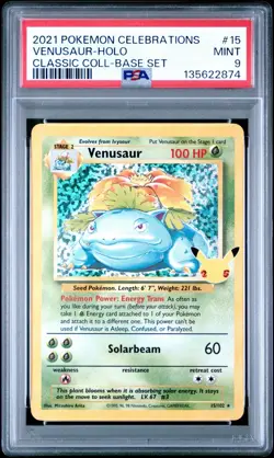 Pokemon TCG Venusaur 15/102 Classic Celebrations 25th Anniversary PSA 9 - Image 1
