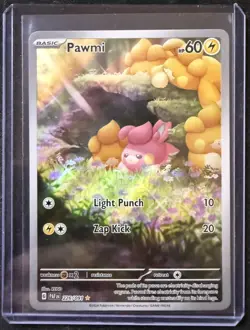 Pawmi Pokemon Paldean Fates 226/091 Full Art Illustration Rare NM - Image 1