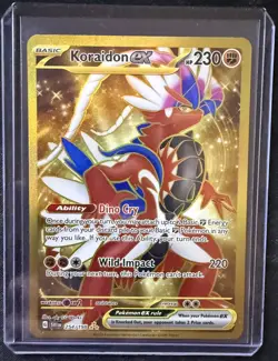 Koraidon Ex 254/198 Scarlet & Violet Gold Hyper Rare Full Art Pokemon TCG - Image 1
