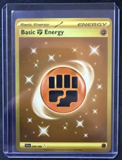 258/198 FIGHTING ENERGY | GOLD HYPER RARE | SCARLET & VIOLET SVI POKEMON CARD - Image 1