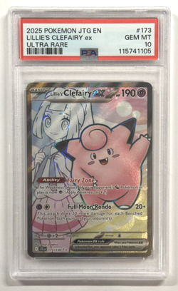 2025 Pokemon Journey Togetger Lillie's Clefairy ex Ultra Rare Holo PSA 10 - Image 1