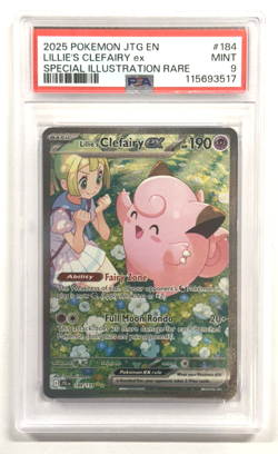 2025 Pokemon Journey Tog Lillie's Clefairy ex Special Illustration Rare PSA 9 - Image 1