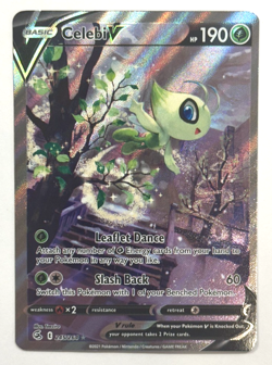 2021 Pokemon Sword & Shield Celebi V Full Art Fusion Strike - Image 1