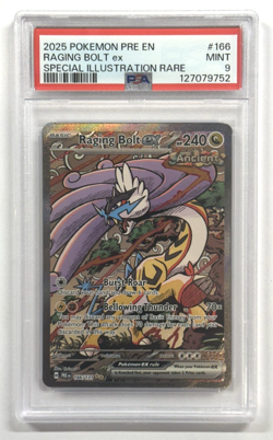 2025 Pokemon Prismatic Evolutions Raging Bolt ex Holo PSA 9 - Image 1