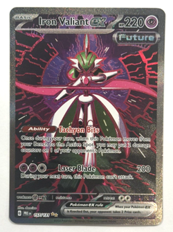 2025 Pokemon Prismatic Evolutions Iron Valiant ex Special Illustration Rare Holo - Image 1