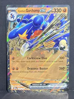 Cynthia's Garchomp Ex Pokemon SV10 Destined Rivals Holo 104/182 Double Rare - Image 1