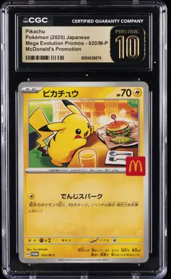 2025 POKEMON MEGA EVOLUTION MCDONALD'S PROMOTION PIKACHU CGC 10 PRISTINE - Image 1