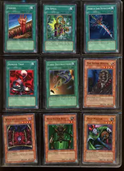 Lot of 50 Assorted Vintage Yu-Gi-Oh! Cards Phantom De-Spell Dragon Trap Hole - Image 5