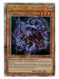 Yu-Gi-Oh! Shaddoll Dragon Misprint/Miscut Quarter Century Secret Rare RA04-EN228 - Image 1