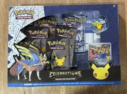 Pokemon TCG Celebrations Deluxe Pin Collection Box Zacian Lv X and dark sylveonV 820650809422 - Image 3