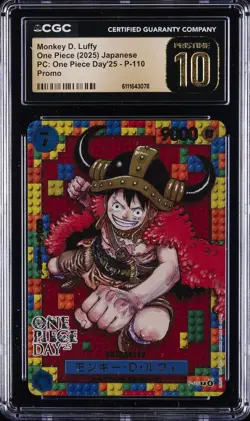 2025 ONE PIECE JPN PC: ONE PIECE DAY '25 PROMO MONKEY D. LUFFY CGC 10 PRISTINE - Image 1