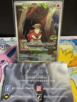 Pokemon TCG: Turtonator 146/142 - SV07: Stellar Crown (SCR) Illustration Rare NM - Image 1