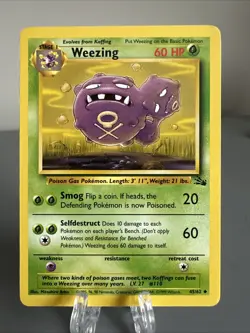 Pokemon Weezing 1999 WOTC English Fossil Set 45/62 - Image 1