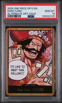 2025 ONE PIECE OP13-CARRYING ON HIS WILL DON!! CARD ALTERNATE ART-GOLD PSA 10 - Image 1