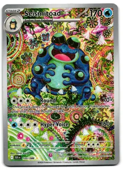 Seismitoad 105/086 - Black Bolt Illustration Rare Pokemon TCG - M/LP Card - Image 1