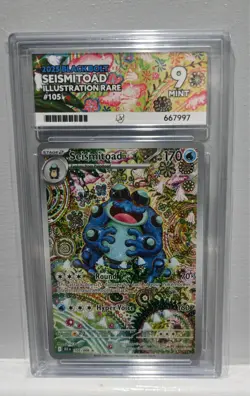 ACE 9 Mint Grade Pokemon TCG Seismitoad Black Bolt 105/086 Illustration Rare - Image 4