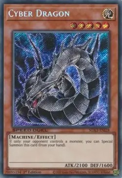Yugioh! LP Cyber Dragon - SGX3-ENI28 - Secret Rare - 1st Edition Lightly Played, - Image 1