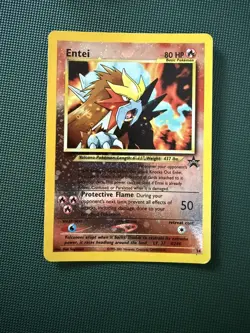 Pokemon Card Entei Black Star Promo 34 Holo SWIRL 🍥NM/LP - - Image 1