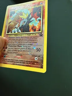 Pokemon Card Entei Black Star Promo 34 Holo SWIRL 🍥NM/LP - - Image 2