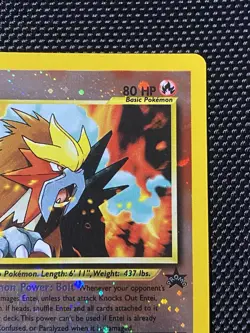 Entei 34 Swirl Black Star WOTC Movie Promo Reverse Holo Pokemon Card LP/NM - Image 4