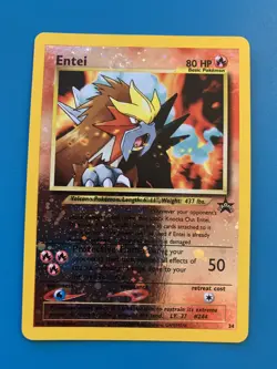 Entei #34 Black Star Promo Reverse Holo Rare Vintage Pokemon Card - NM - Image 1