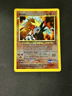 Entei #34 Black Star Promo Reverse Holo Rare Vintage Pokemon Card - NM-MT - Image 1