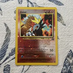 Entei Black Star Promo #34 Movie Reverse Holo - Pokemon Card - NM / MINT - SWIRL - Image 1