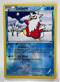 Delibird 38/149 Reverse Holo Boundaries Crossed 2012 Pokemon Card LP - Image 1