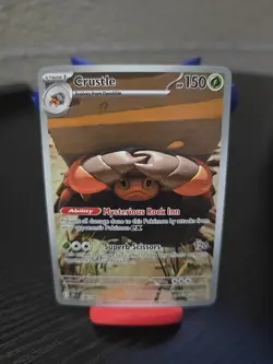 Pokemon TCG Crustle Rare Holo Illustration Card 186/182 Sv10: Destined Rivals NM - Image 1