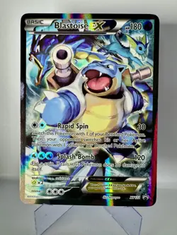 Pokemon TCG Blastoise EX Black Star Promo Holo Card XY122 - Image 1